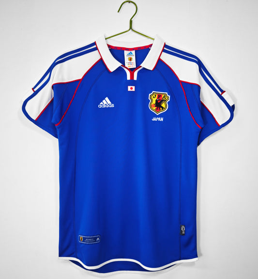 Camiseta Japón adidas Local 2002/03 (Mundial 2002) – Azul con hombros blancos y cuello polo