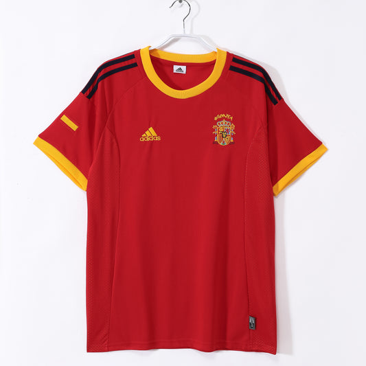 Camiseta España adidas Pre-Match/Entrenamiento 2008–2009 – Roja con 3 bandas negras (Climacool)