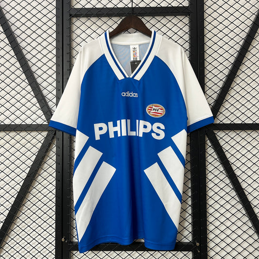 PSV Eindhoven “PHILIPS” 1992–94 — Camiseta away Adidas azul (cuello en V)