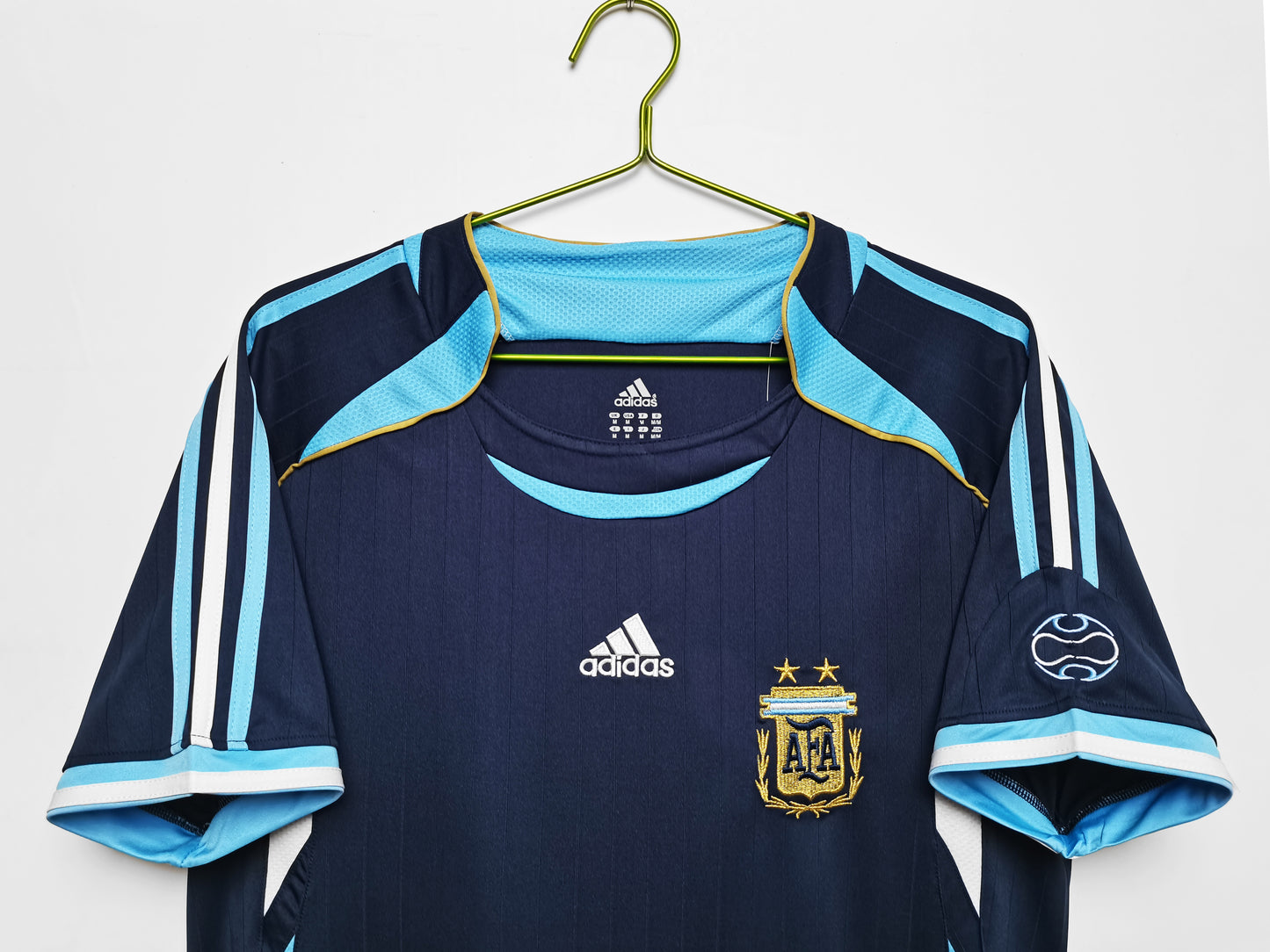 Argentina AFA adidas — Away azul marino 2006 | Mundial Alemania ’06 (Riquelme, Messi & Ayala)