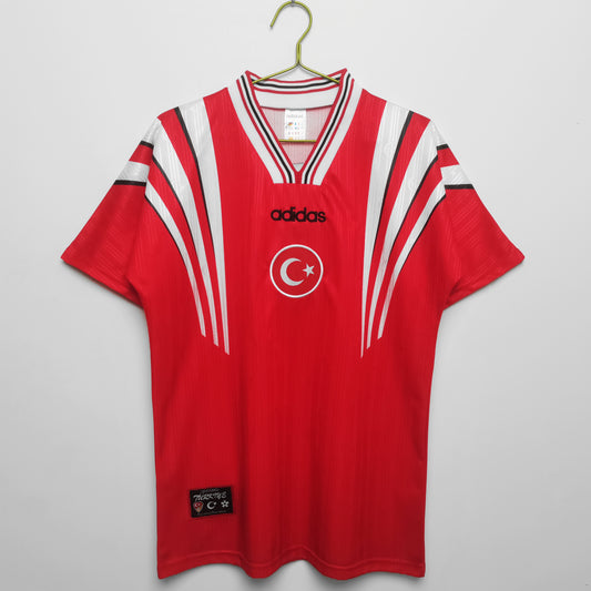 Turquía TFF adidas — Home rojo | Estilo mediados 90s, era Euro ’96 (Hakan Şükür & Rüştü)