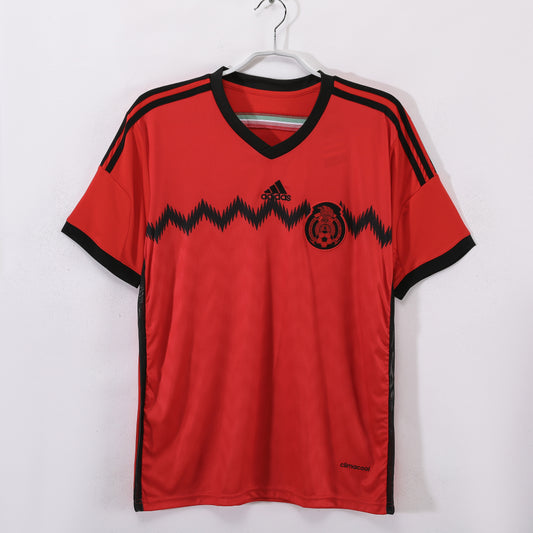 Camiseta México adidas Visitante 2014/15 – Roja con rayo negro (Climacool)