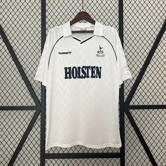 Tottenham Hotspur “Holsten” 1989–91 — Camiseta home Hummel blanca (chevron)