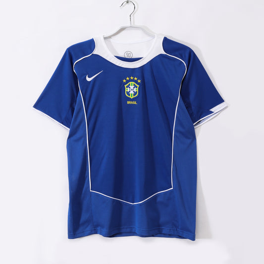 Camiseta Brasil Nike Away Azul 2004–2006 (Total 90) – Dri-FIT