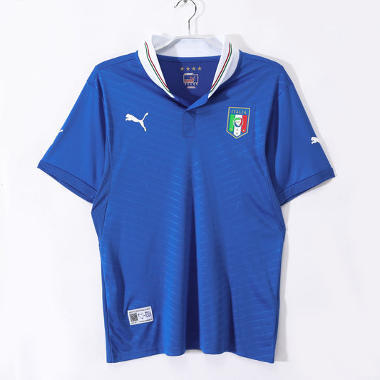 Camiseta Italia Puma Local 2012/13 (Euro 2012) – Azzurra con cuello blanco tricolor