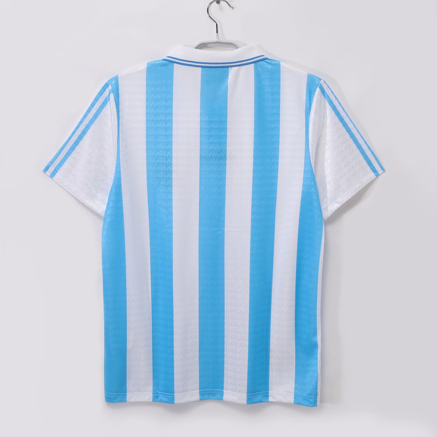 Camiseta Argentina adidas Local 1991–1993 – Rayas Celeste/Blanco – Cuello Polo
