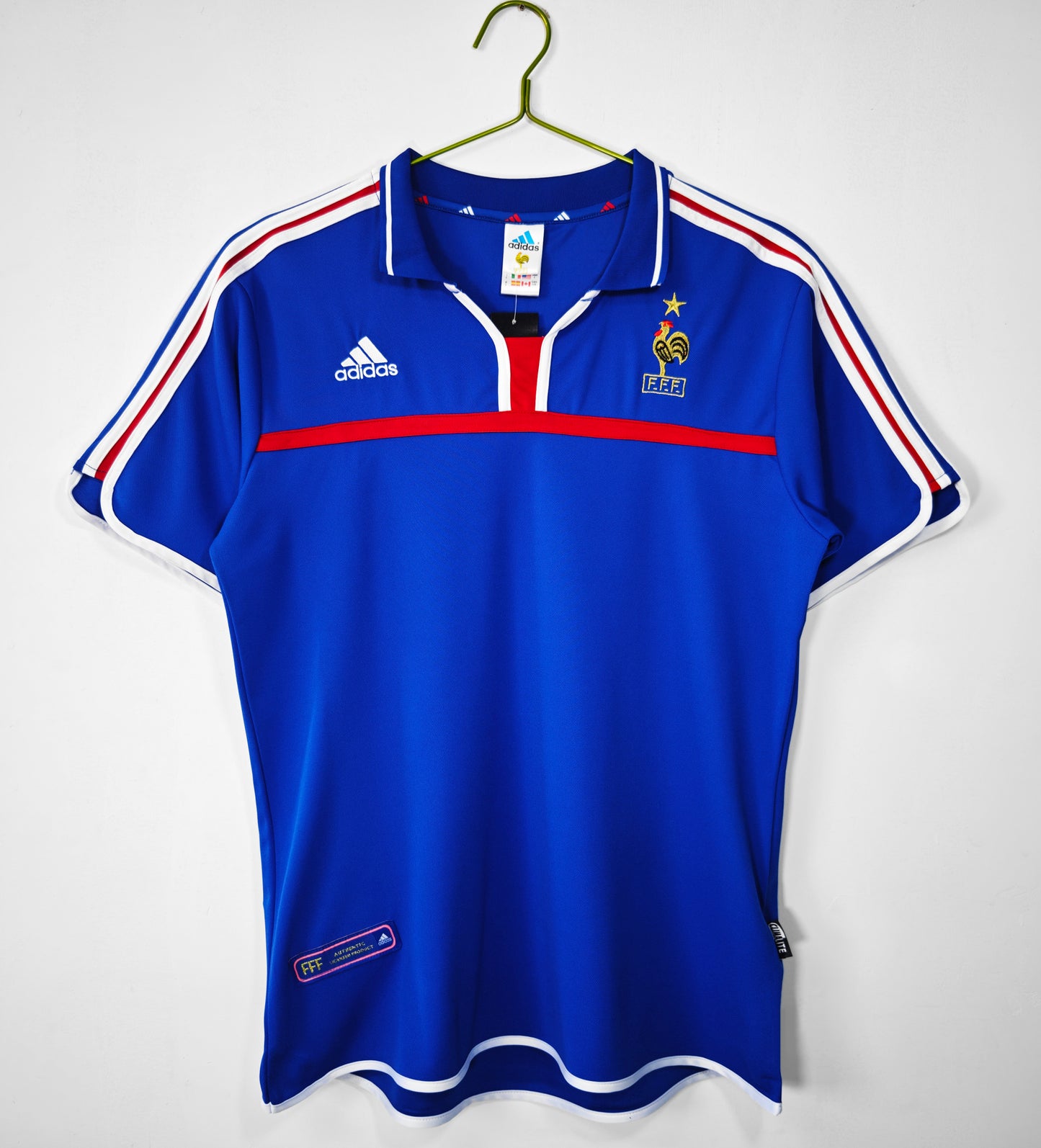 Camiseta Francia adidas Local 2002/03 (Mundial 2002) – Azul con franja roja y 1 estrella