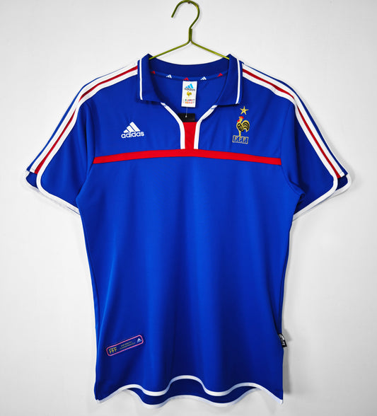 Camiseta Francia adidas Local 2002/03 (Mundial 2002) – Azul con franja roja y 1 estrella